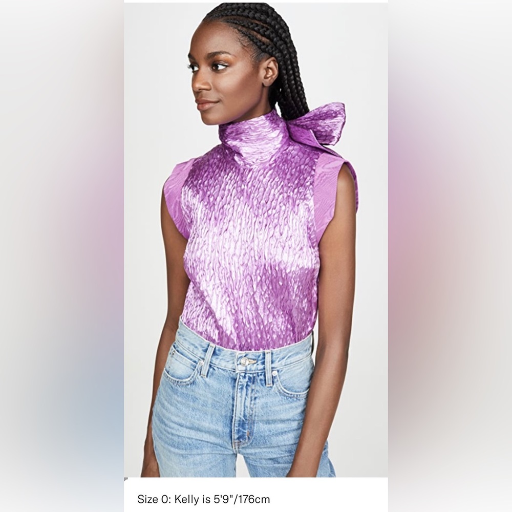 Rachel Comey Mirar Textured Jacquard Top in Orchid 4